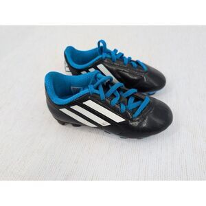 Adidas Soccer Cleats Boys 12 K Conquisto Black Blue Kids